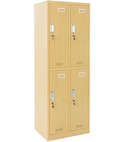 Amazon.co.jp: ロッカー 4人用 完成品 鍵付き 4列1段 スチールロッカー